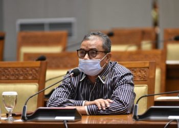 Anggota Komisi IV DPR RI Hermanto dalam interupsinya pada Rapat Paripurna DPR RI di Gedung Nusantara II, Senayan, Jakarta, Senin (8/3/2021). Foto: Kresno/nvl
