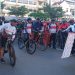 Sekda Sudirman melepas peserta fun bike semarak hari Bhayangkara ke-76 Polda Jambi. (Foto : Rolan - sinarjambi.com)