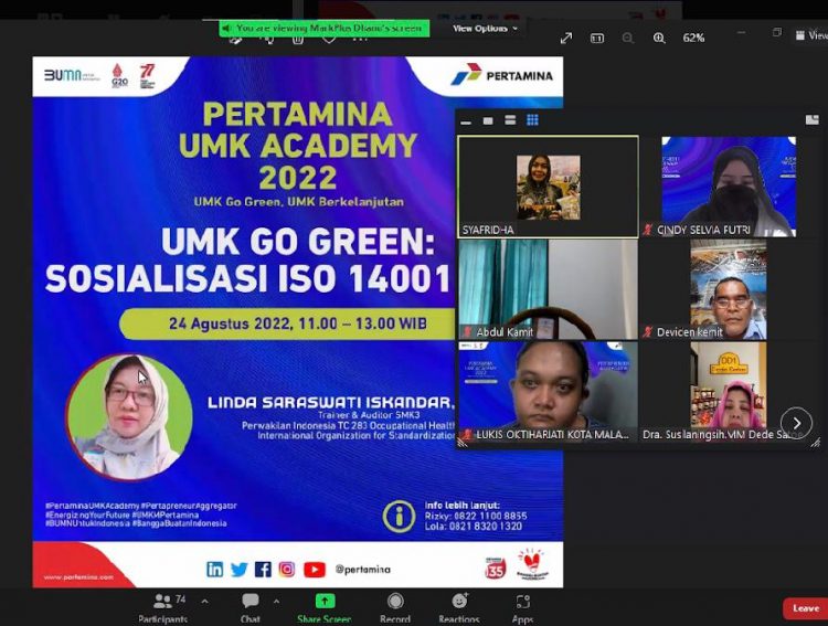 Sosialisasi UMK Go Green Pertamina. (Foto : Website Pertamina)