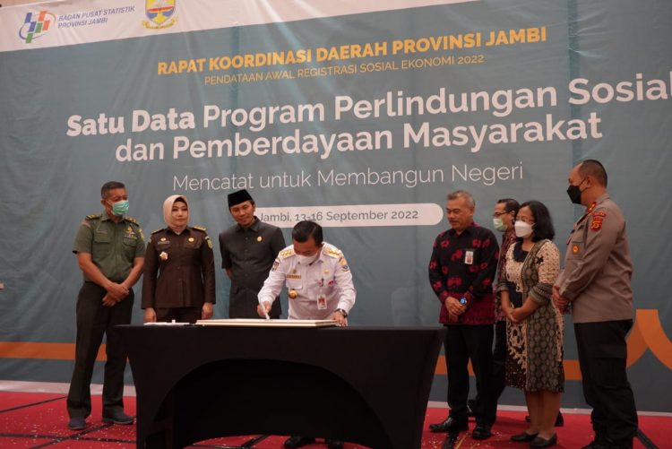 Al Haris tegaskan Regsosek sangat penting sekali membantu Pemerintah Provinsi Jambi. (Foto : Diskominfo provinsi Jambi)