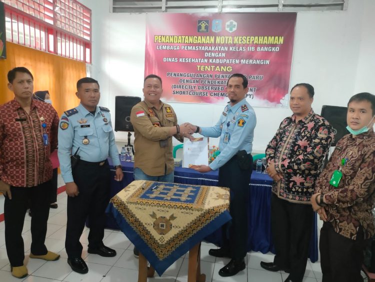 MoU Dinkes Merangin dan Lapas klas IIB Bangko. (Foto : Istimewa)