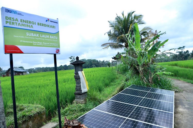 Keliki, Bali : Desa Energi Berdikari Pertamina Berbasis Energi Terbarukan. (Foto : Pertamina)