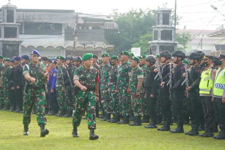 Kasrem Gapu Pimpin Apel Kesiapan Pam Kunjungan Ibu Negara. (Foto : ist)