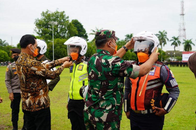 Danrem 042/Gapu Hadiri Apel Nyata Peningkatan Tertib Berlalu Lintas. (Foto : ist)