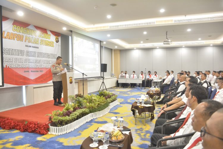 Coaching Clinic Bidang Laboratorium Forensik Polda Jambi. (Foto : ist)