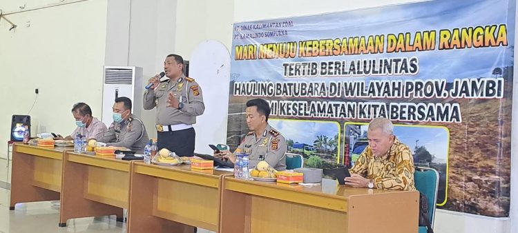 Dirlantas Polda Jambi Ajak Pemprov Cari Solusi Atasi Kemacetan Angkutan Batu Bara. (Foto : ist)