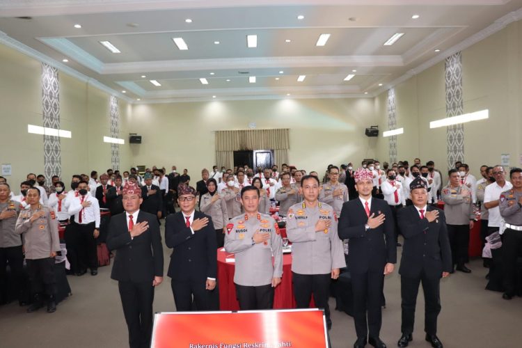 Irjen Rusdi Hartono Buka Rakernis Fungsi Reskrim-Tahti Polda Jambi. (Foto : ist)