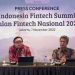 Triyono (dua kiri) pada Konferensi pers 4th Indonesia Fintech Summit dan Fintech Nasional 2022. (Foto : screenshot Webinar OJK)