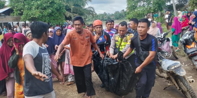 Satu dari 2 Korban Hanyut di Tebo Ditemukan. (Foto : ist)