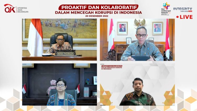 Komitmen OJK dan Pemerintah Proaktif dan Kolaboratif Cegah Korupsi. (Foto : ist)