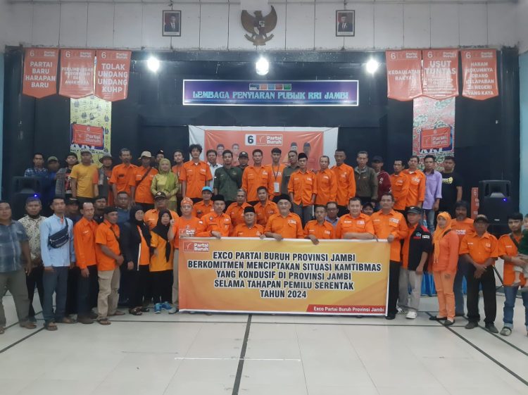 Exco Partai Buruh Provinsi Jambi Komitmen Ciptakan Kamtibmas yang Kondusif di Tahapan Pemilu 2024. (Foto : ist)