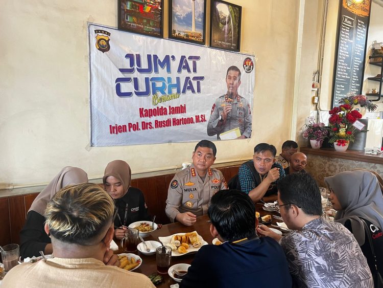 Jumat Curhat Polda Jambi Serap Aspirasi YouTuber dan Konten Kreator. (Foto : ist)