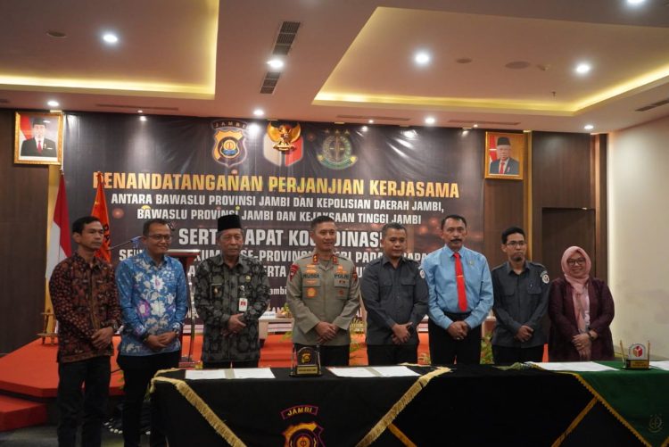 Wagub Sani Harap Penandatanganan Kerjasama Jadi Pedoman Pelaksanaan Pemilu di Provinsi Jambi. (Foto : ist)