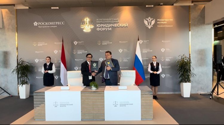 Indonesia dan Rusia Teken MoU di Bidang Hukum. (Foto : ist)