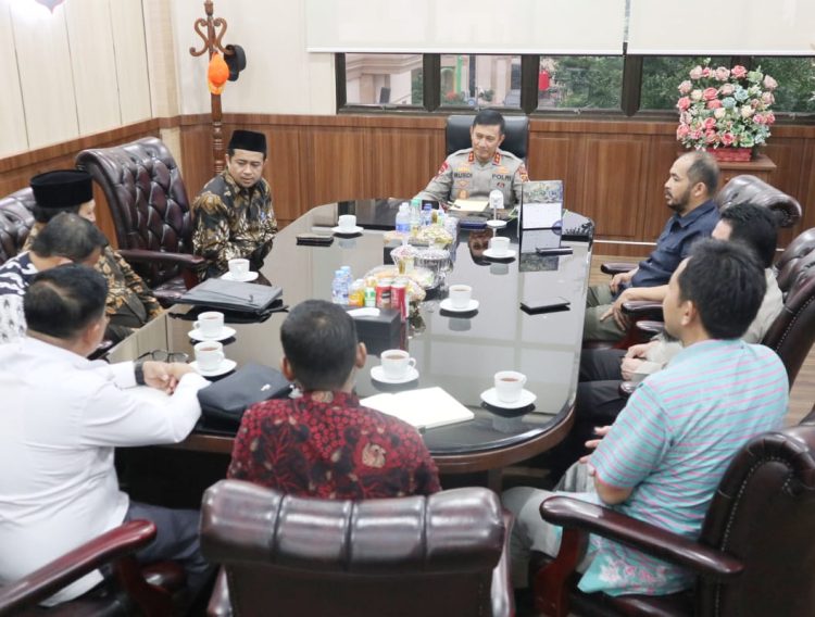 Kapolda Bahas Tahapan Pemilu 2024 Bersama Komisioner KPU Provinsi Jambi. (Foto : ist)