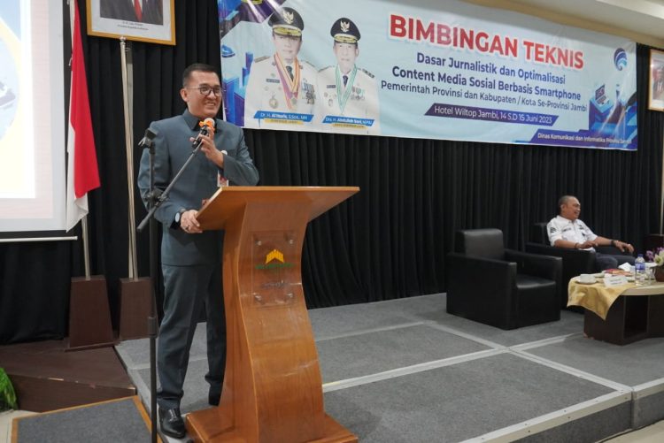 Diskominfo Provinsi Jambi Gelar Bimtek Optimalisasi Content Medsos Berbasis Smartphone. (Foto : ist)