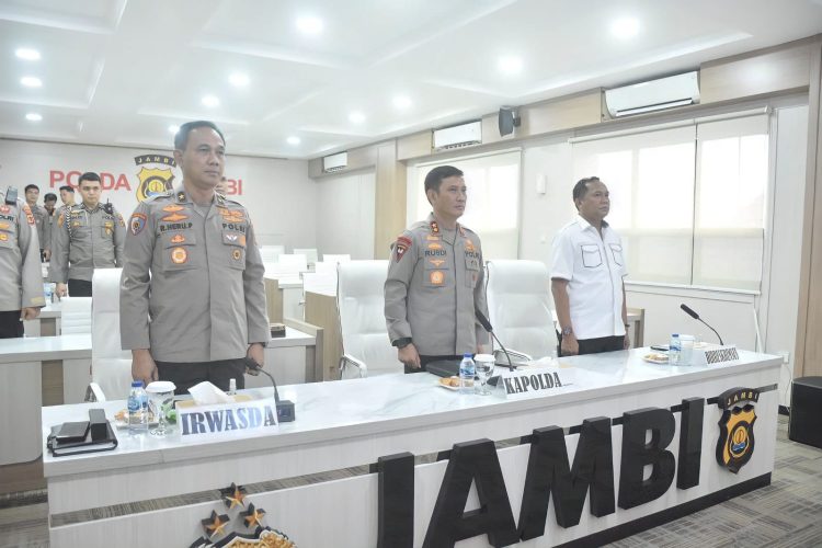 Kapolda Jambi Ikuti Rakornas Pengawasan Intern. (Foto : ist)