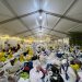 Suasana jemaah calon haji provinsi Jambi dalam tenda di Arafah. (Foto : H. Fauzi)