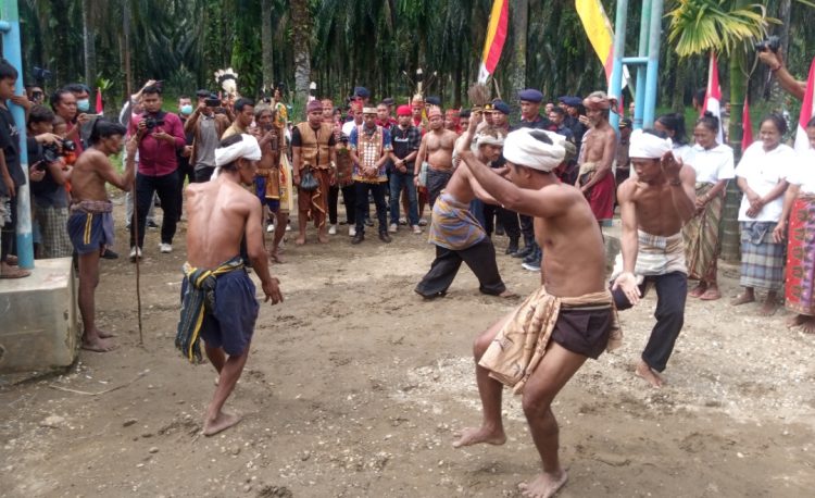 Tarian SAD menyambut rombongan suku Dayak. (Foto : Rolan - sinarjambi.com)