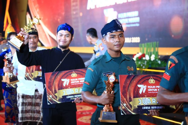 Prajurit Kodim 0419/Tanjab Juara 3 Lomba Infografis HUT Bhayangkara. (Foto : ist)