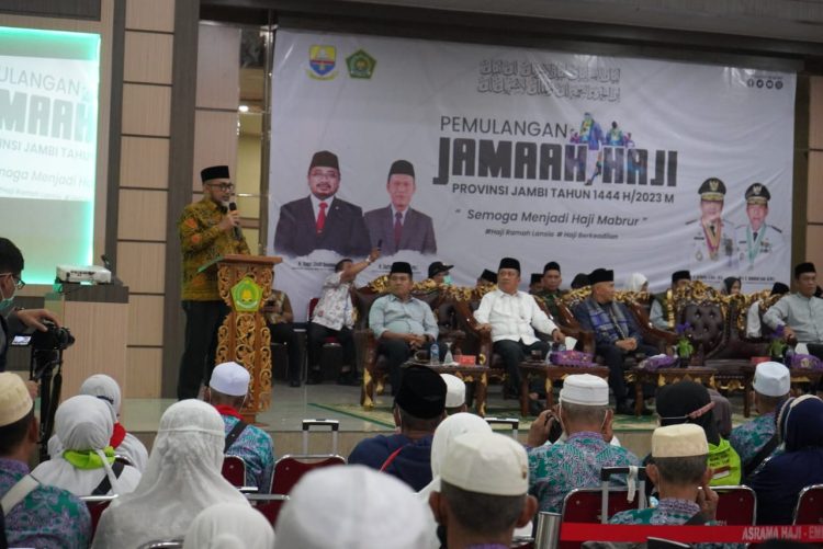 Sekda Sudirman Ucapkan Terima Kasih Kepada PPIH Provinsi Jambi. (Foto : ist)