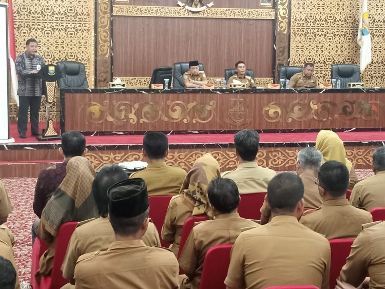 Yudha Nugraha Kurata memberikan sambutan DI TOT Sobat Sikapi. (Foto : Rolan - sinarjambi.com)
