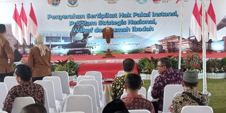 Menteri ATR/Kepala BPN akan Serahkan Sertipikat Tanah di Provinsi Jambi. (Foto : Rolan - sinarjambi.com)