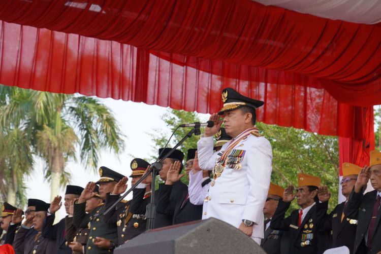 Gubernur Jambi Al Haris Pimpin Upacara HUT Ke-78 RI. (Foto : ist)