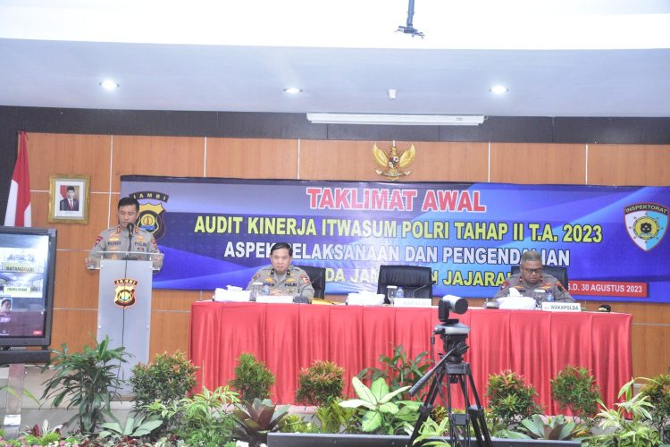 Kapolda Jambi Pimpin Taklimat Awal Kegiatan Kinerja Itwasum Polri. (Foto : ist)