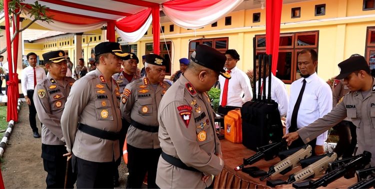 Wakapolda Jambi Cek Kesiapan Personel-Sarpras di Polres Tanjabtim. (Foto : ist)