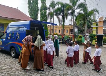 Pusling sambangi SDN 01 Pasar Atas Bangko. (Foto : Yendri - sinarjambi.com)