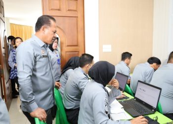Pegawai Kanwil Kemenkumham Jambi Ikuti Uji Kompetensi. (Foto : ist)