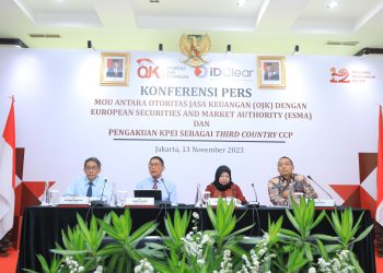 Kerjasama OJK dan ESMA Serta Diakuinya KPEI Sebagai CCP. (Foto : ist)