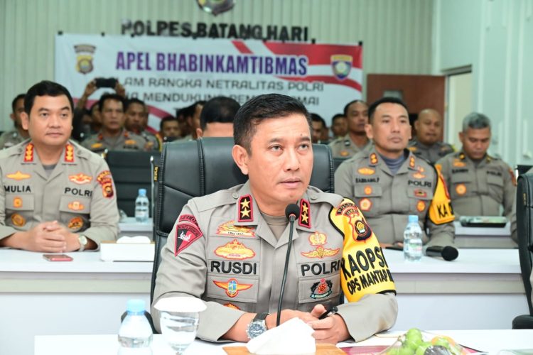 Hadapi Pemilu 2024, Ini Penegasan Kapolda Jambi ke Bhabinkamtibmas. (Foto : ist)