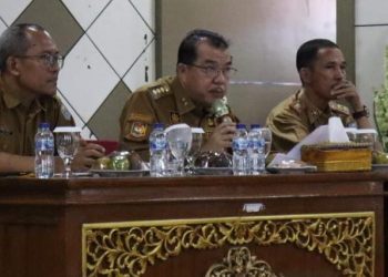 Mukti Pimpin Rapat Laporan Kinerja Pj Bupati Merangin. (Foto : ist)