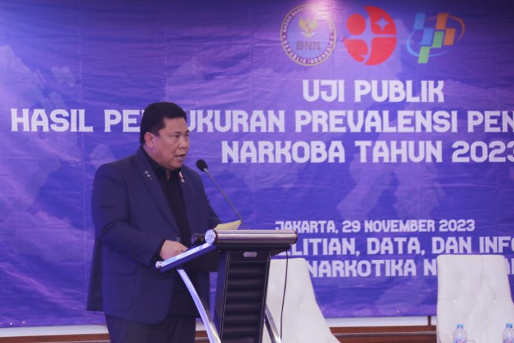 BNN RI Uji Publik Hasil Pengukuran Prevalensi Penyalahgunaan Narkoba Tahun 2023. (Foto : ist)