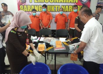 Ditresnarkoba Polda Jambi Musnahkan Barang Bukti Sabu 11 Kg. (Foto : ist)