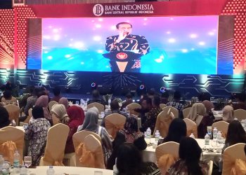 Presiden Joko Widodo hadiri pertemuan tahunan BI tahun 2023. (Foto : Rolan - sinarjambi.com)