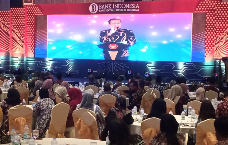 Presiden Joko Widodo hadiri pertemuan tahunan BI tahun 2023. (Foto : Rolan - sinarjambi.com)