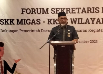 Sekda Sudirman sebut Kehadiran SKK Migas Menjadi Nilai Tambah Bagi Daerah. (Foto : ist)