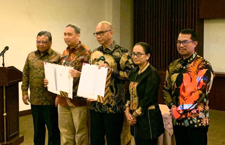 SKK Migas - Jamintel Kejagung Tandatangani Kerjasama Fungsi Intelijen Kegiatan Usaha Hulu Migas. (Foto : ist)