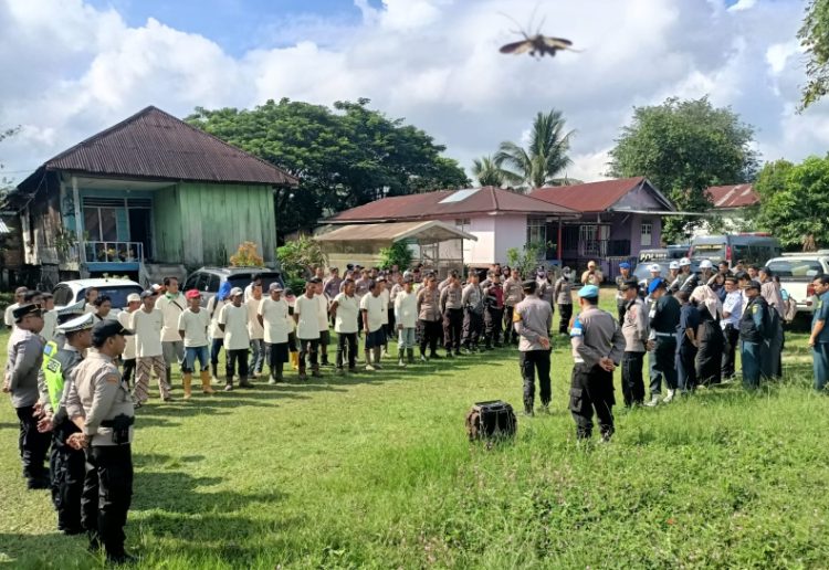 Polresta Jambi Amankan Eksekusi Tanah di Legok. (Foto : ist)