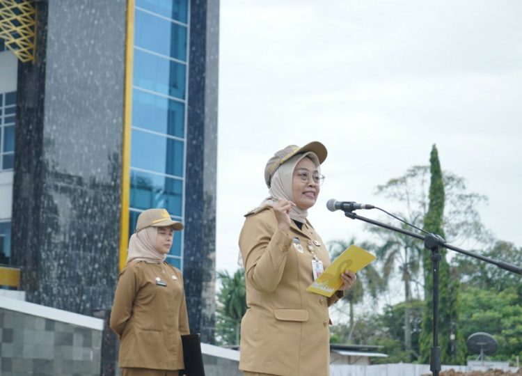 Pimpin Apel Disiplin, Pj Wali Kota Jambi Tegaskan Kinerja dan Netralitas ASN. (Foto : ist)