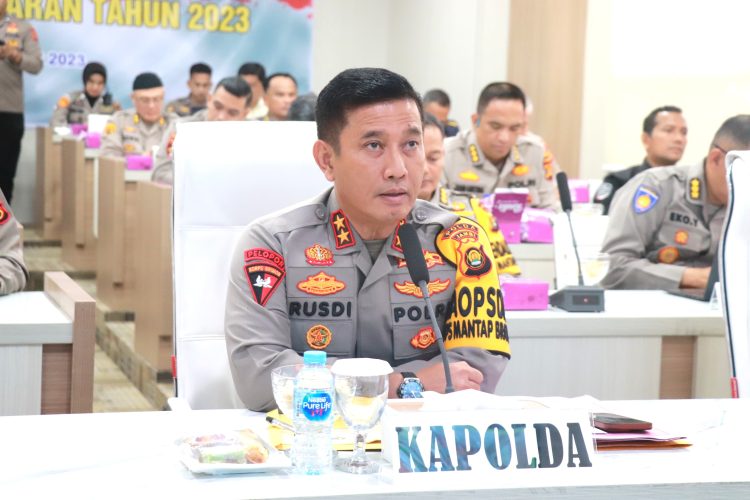 Polda Jambi Gelar Evaluasi Ops Mantap Brata 2023. (Foto : ist)