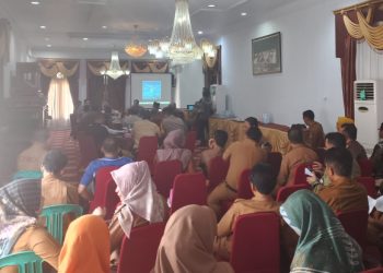 Mukti Pimpin Rapat Persiapan HUT Ke-74 Kabupaten Merangin. (Foto : ist)