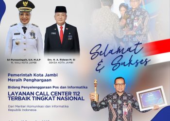 Call Center 112 Kota Jambi Raih Penghargaan Nasional. (Foto : ist)