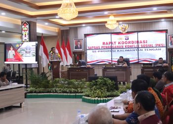 Polda Kalteng Gelar Rakor Satgas Penanganan Konflik Sosial Besama Forkopimda. (Foto : ist)