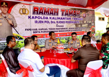 Ramah Tamah dengan Forkopimda Kapuas, Kapolda Kalteng Sampaikan Kebhinekaan, Sukseskan Pemilu dan Perkuat Satgas PKS. (Foto : ist)