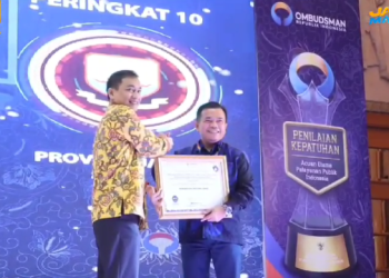 Gubernur Al Haris Bergelimang Prestasi, Kali ini Dianugerahi Penghargaan Ombudsman RI. (Foto : ist)