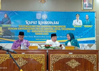 Mukti Buka Rakor TP PKK Merangin. (Foto : Yendri - sinarjambi.com)